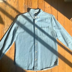 Zara Mens Light Wash Denim Shirt